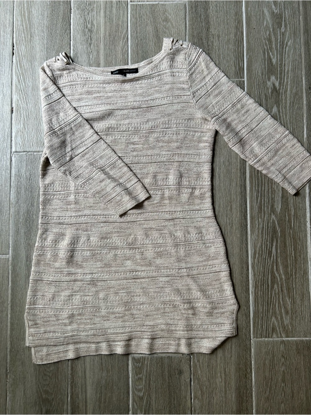 WH/BM champagne boat neck tunic size MED